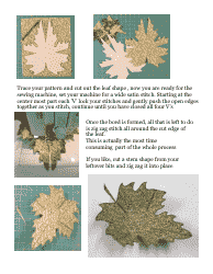 Fabric Leaf Bowl Pattern Template, Page 3