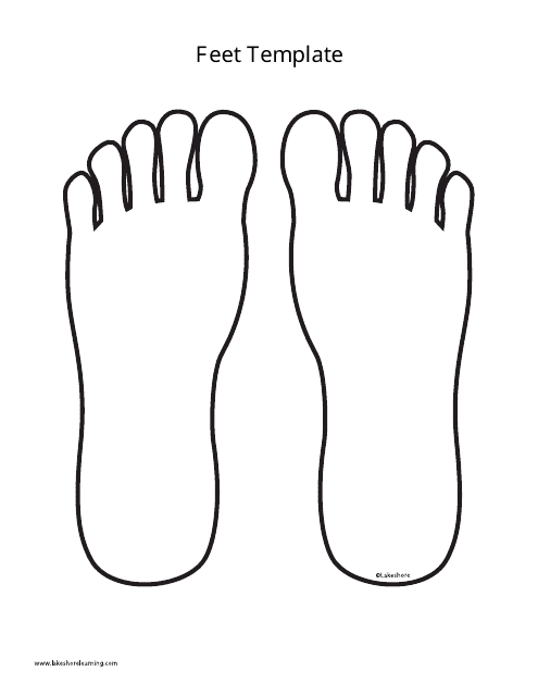 Feet Template Image Preview without Text