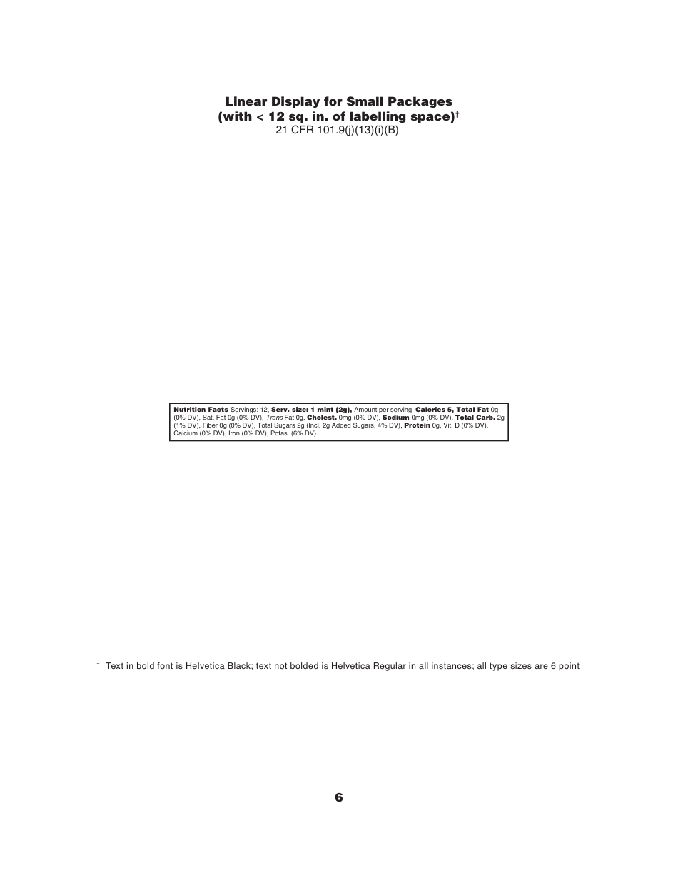 Nutritional Facts Label Samples, Page 7