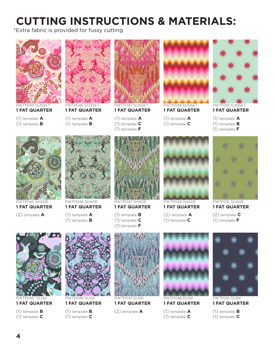 Collage Quilt Pattern Templates, Page 4