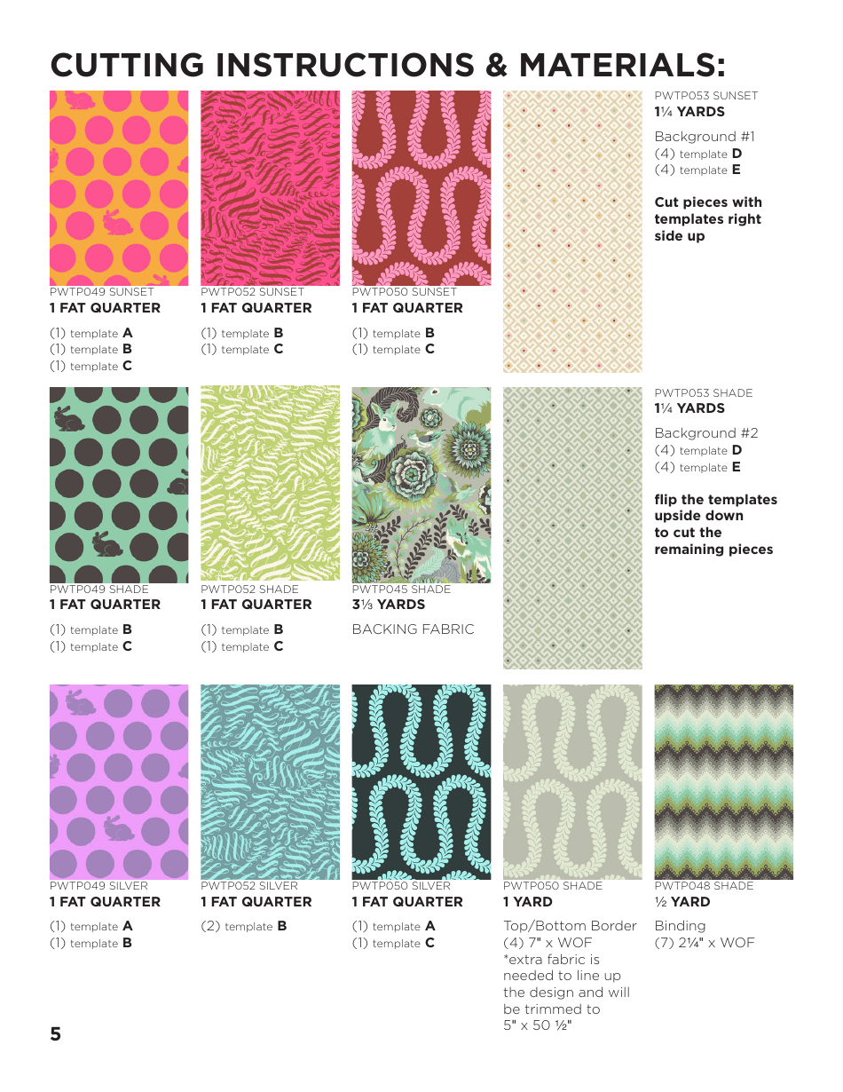 Collage Quilt Pattern Templates, Page 5