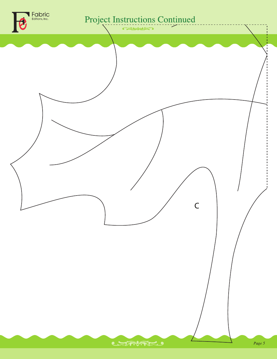 Autumn Leaf Table Trio Sewing Pattern Template, Page 5