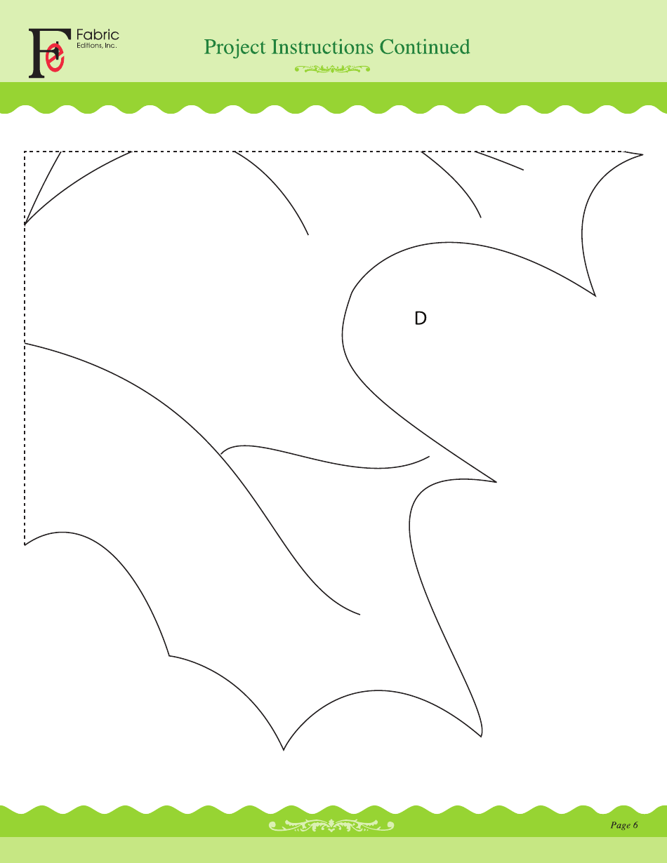 Autumn Leaf Table Trio Sewing Pattern Template, Page 6