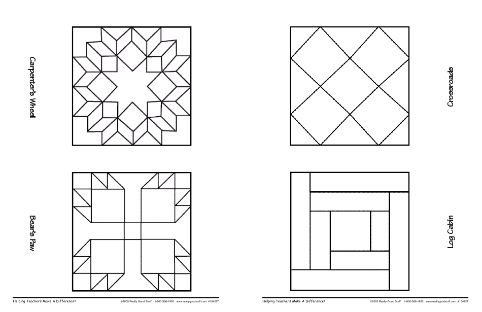 Quilt Pattern Templates With Meanings - Really Good Stuff, Page 6