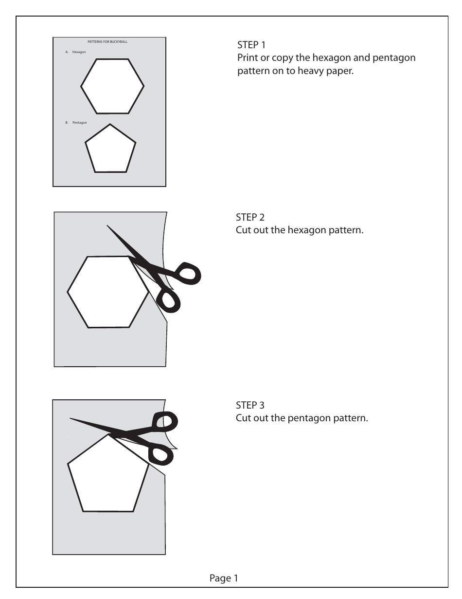 Buckyball Model Pattern Template, Page 4