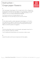 Document preview: Crepe Paper Flower Template