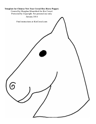 Document preview: Chinese New Year Cereal Box Horse Puppet Template
