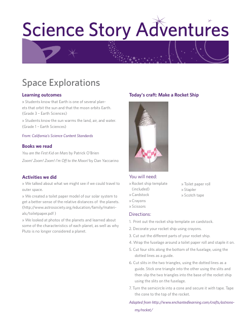 Rocket Ship Template - Free Printable PDF