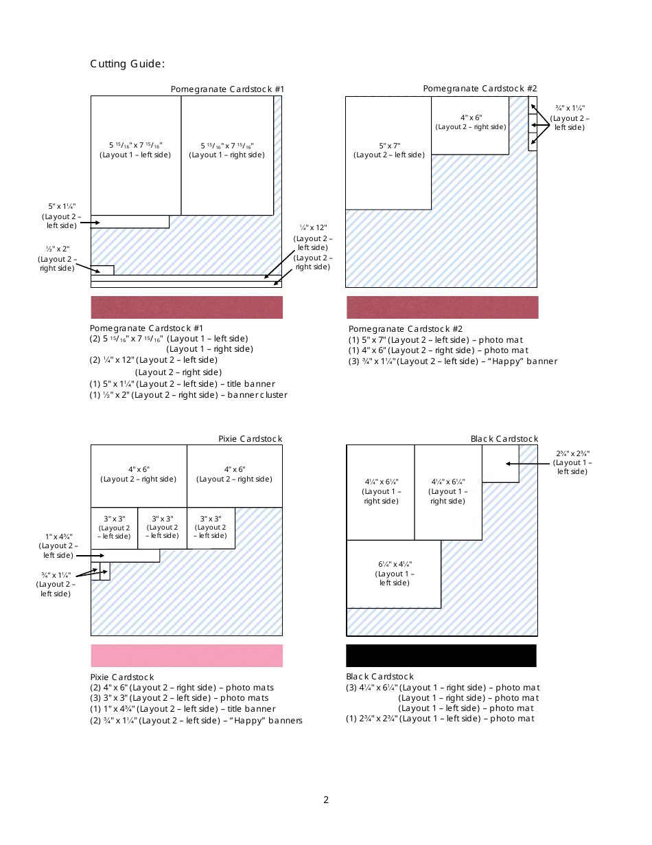 La Vie En Rose Scrapbook Template, Page 2