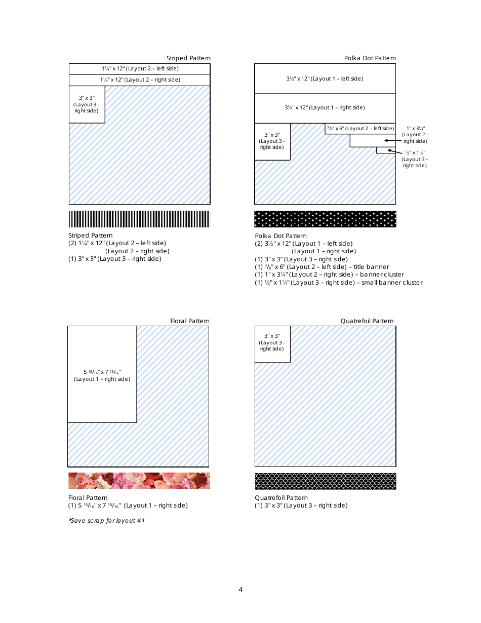 La Vie En Rose Scrapbook Template, Page 4
