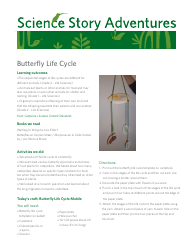 Document preview: Butterfly Life Cycle Mobile Craft Template - California Academy of Sciences