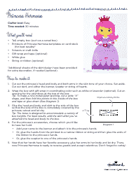 Document preview: Paper Princess Templates - Hallmark