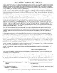 Document preview: Physician-Patient Arbitration Agreement