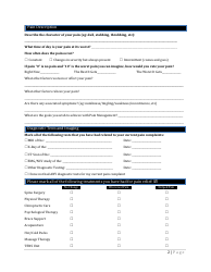 Pain Management Center New Patient Intake Form, Page 2