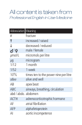 Cambridge List of Medical Abbreviations, Page 2