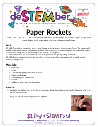 Document preview: Paper Rocket Template - Girlstart