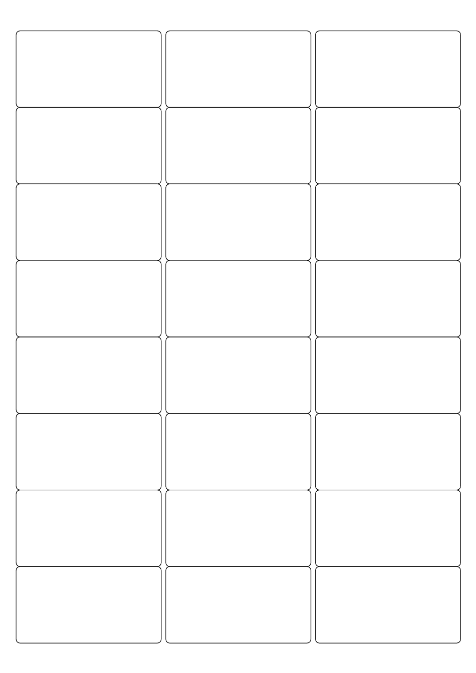 A4 Sheet Label Templates - 24 Labels Per Sheet, Page 2