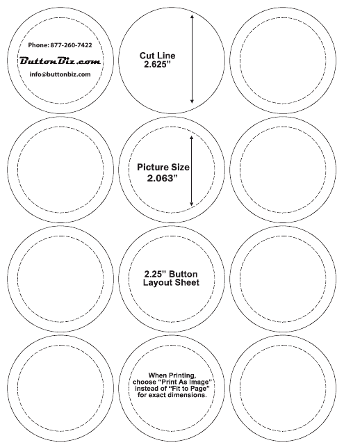 2.25 Inch Button Graphic Templates