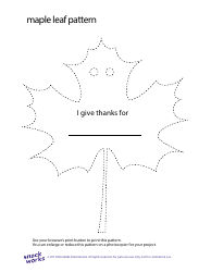 Document preview: Thanksgiving Maple Leaf Pattern Template - Mondelez International
