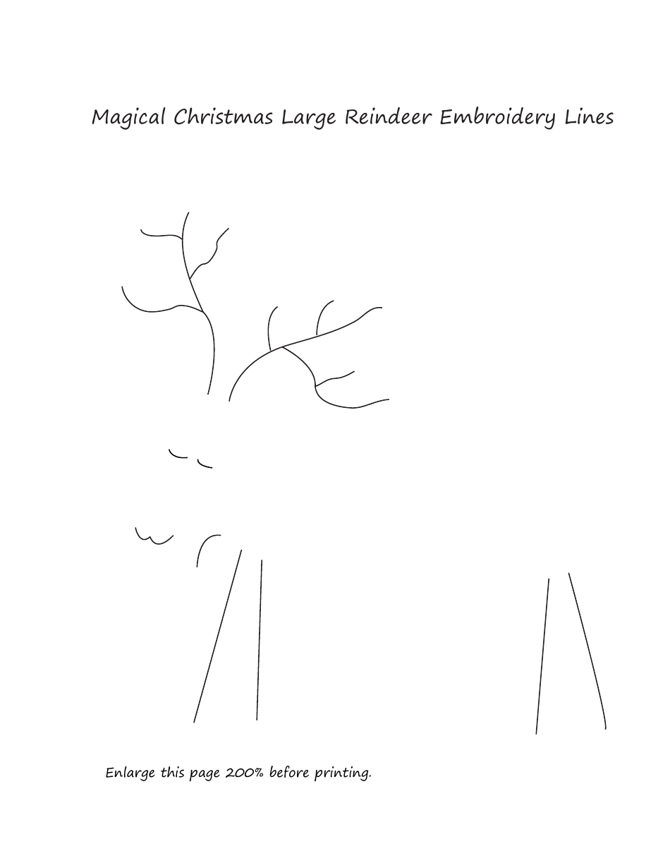Magical Christmas Large Reindeer Embroidery Template - Lynette Anderson Designs, Page 4