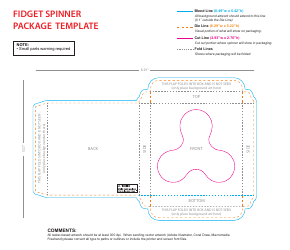 Document preview: Fidget Spinner Package Template