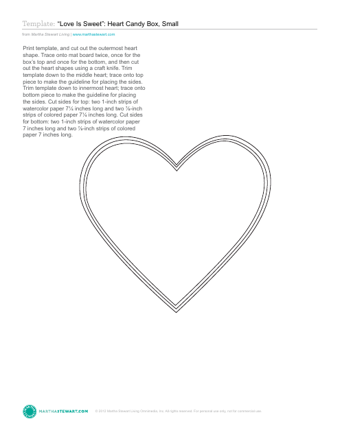 Heart Candy Box Template - Martha Stewart Living Omnimedia