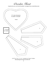 Dresden Heart Quilt Pattern Templates, Page 2