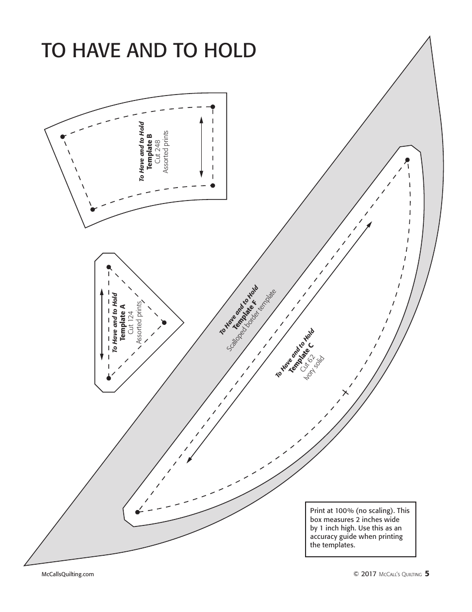 Double Wedding Ring Quilt Pattern Templates - Mccall's Quilting ...