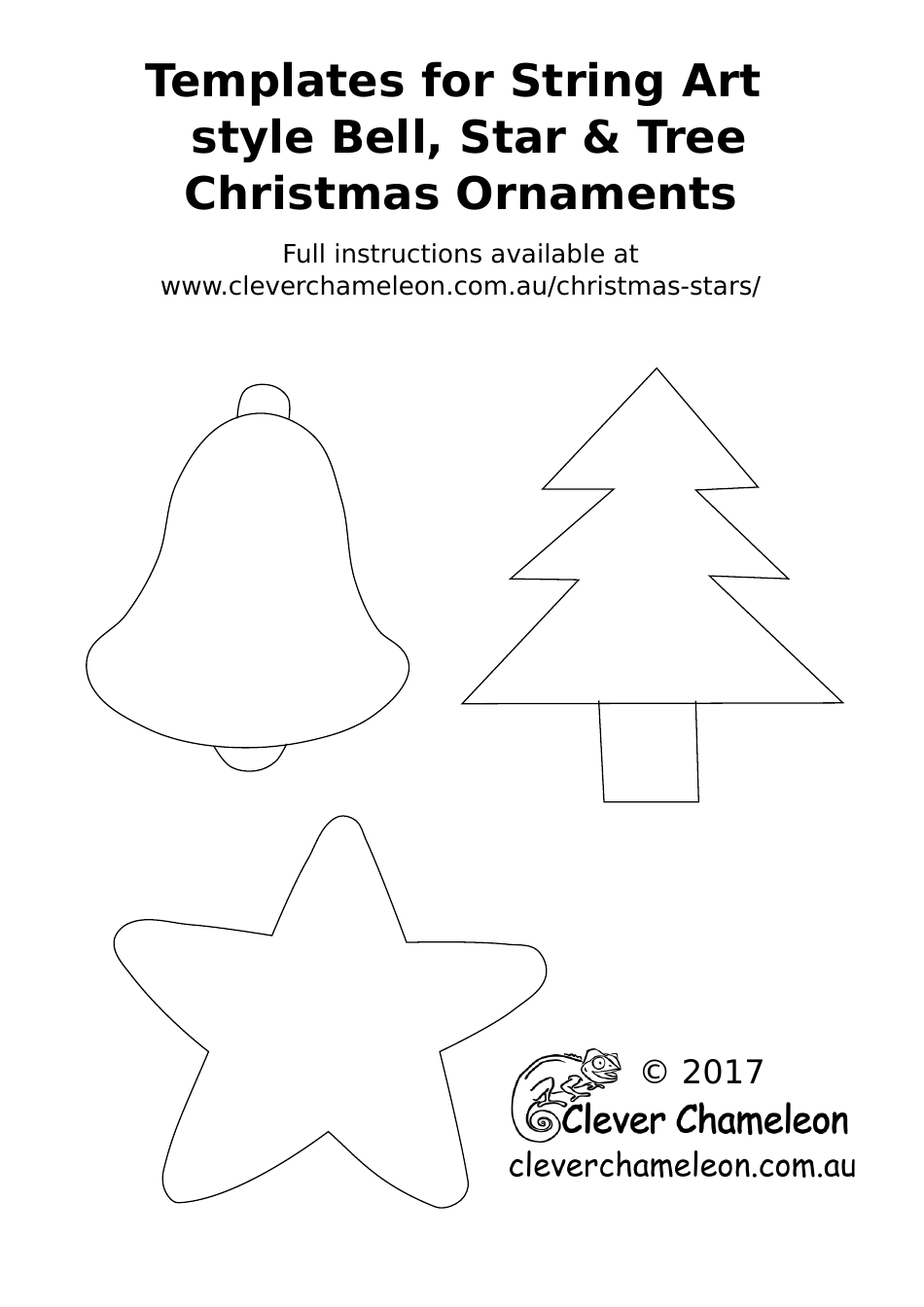 Christmas Ornament Templates, Page 1