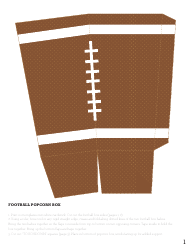 Document preview: Football Popcorn Box Templates