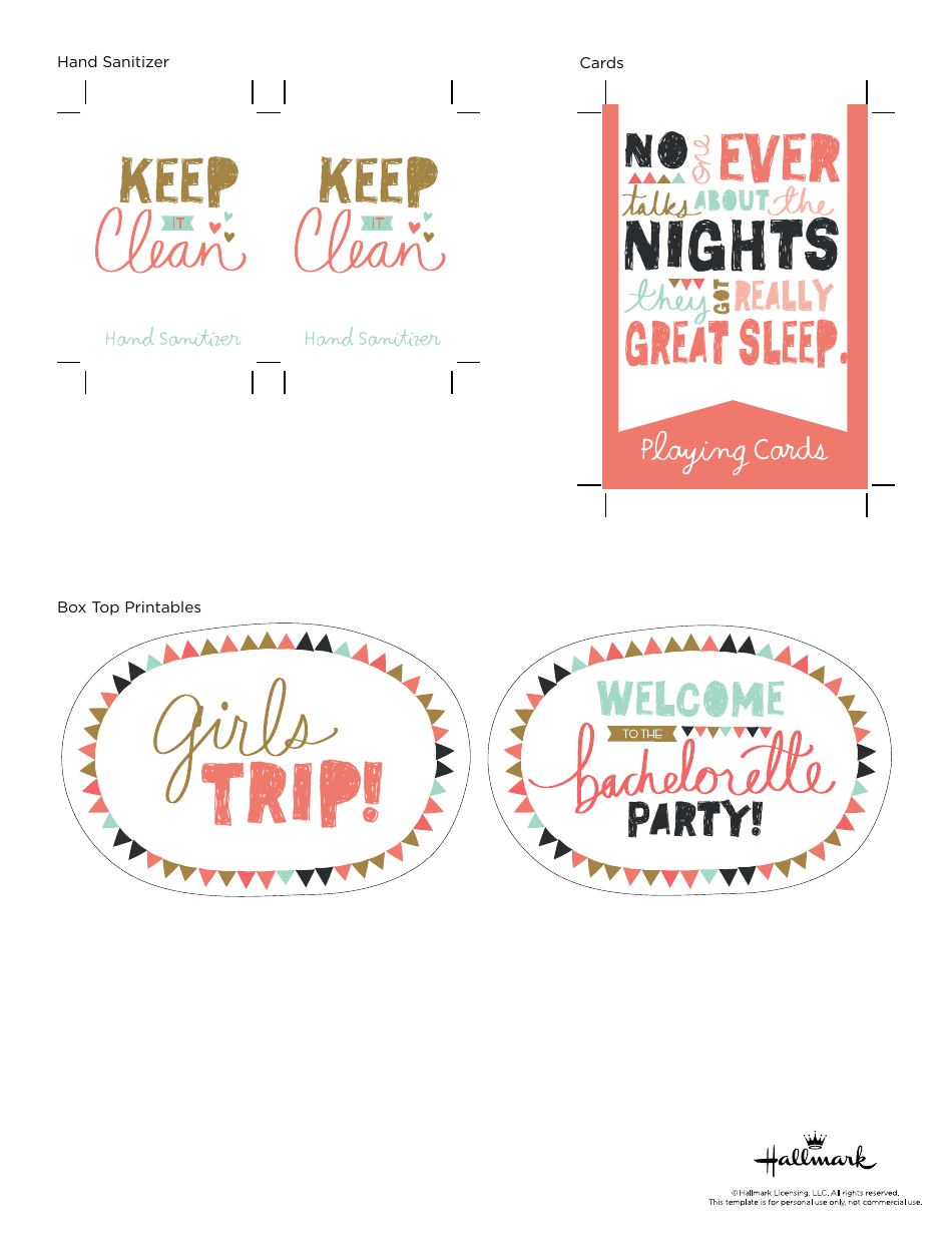 Bachelorette Party Box Templates - Hallmark, Page 5