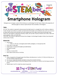 Document preview: Smartphone Hologram Trapezoid Template - Girlstart