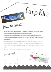 Document preview: Paper Carp Kite Template