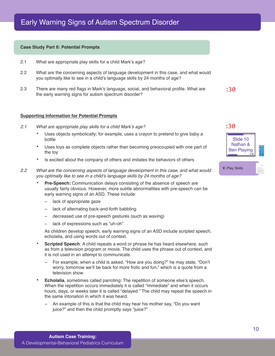 Early Warning Signs of Autism Spectrum Disorder - First Signs, Inc., Page 12