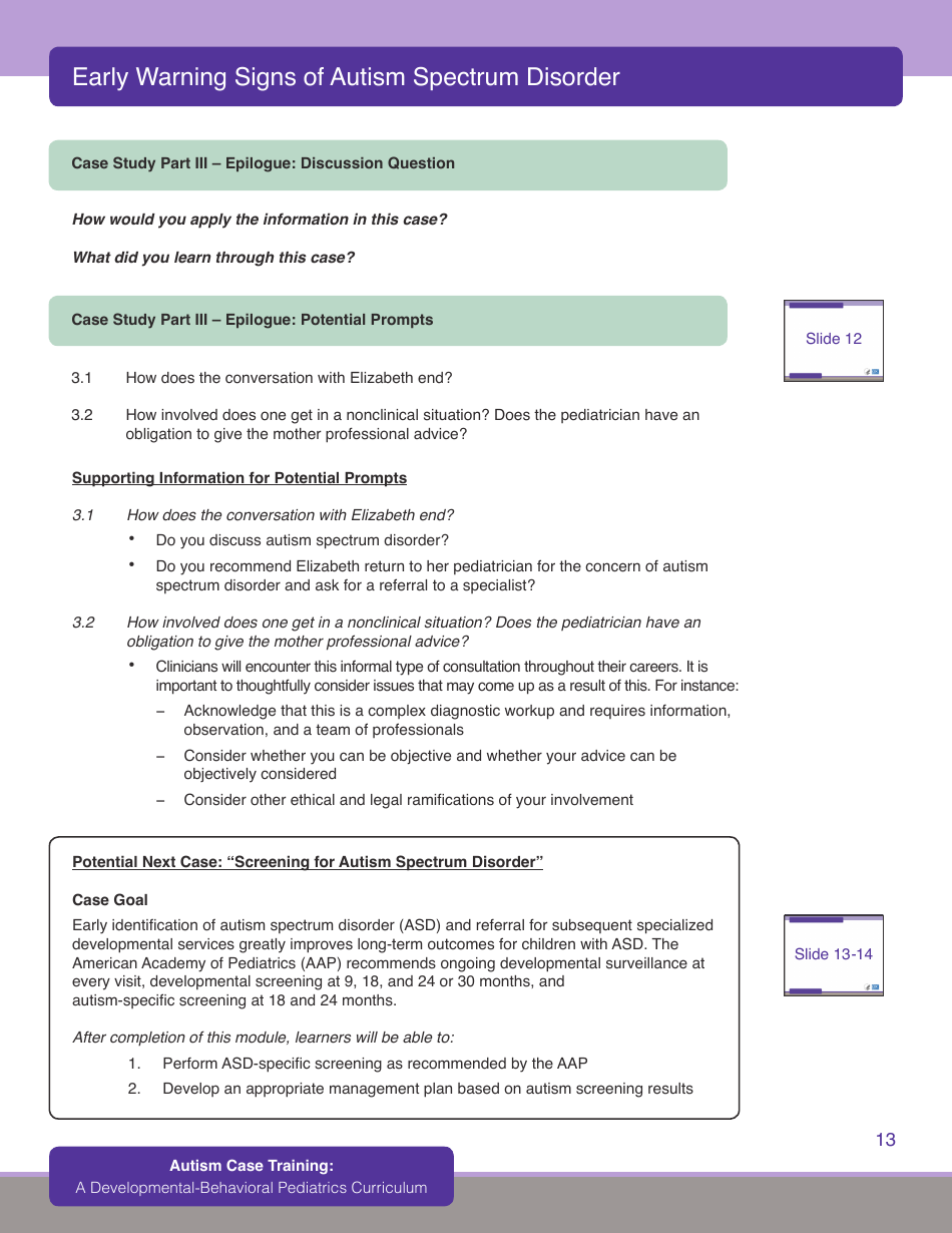 Early Warning Signs of Autism Spectrum Disorder - First Signs, Inc., Page 15