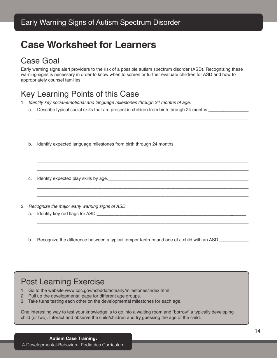 Early Warning Signs of Autism Spectrum Disorder - First Signs, Inc., Page 16