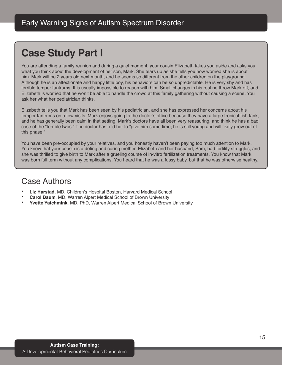 Early Warning Signs of Autism Spectrum Disorder - First Signs, Inc., Page 17