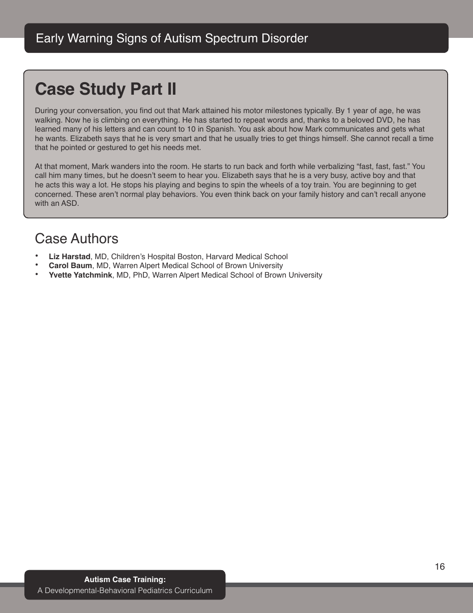Early Warning Signs of Autism Spectrum Disorder - First Signs, Inc., Page 18