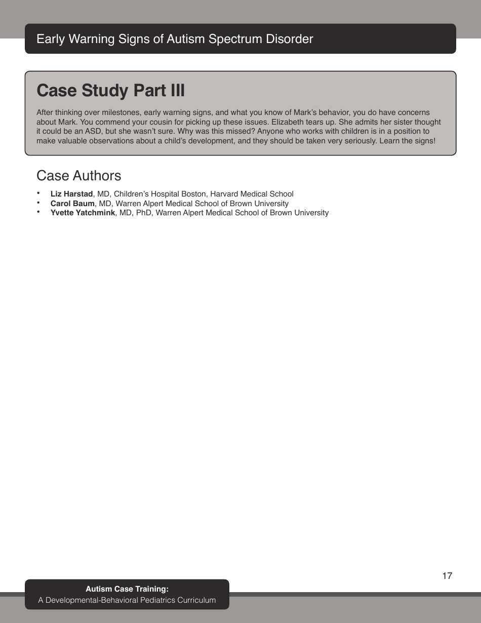 Early Warning Signs of Autism Spectrum Disorder - First Signs, Inc., Page 19