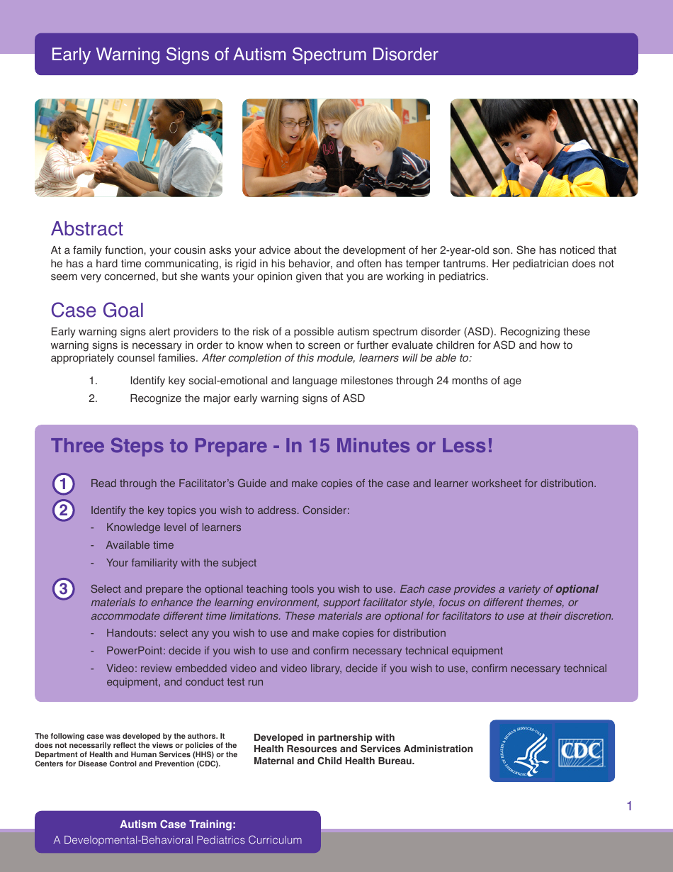 Early Warning Signs of Autism Spectrum Disorder - First Signs, Inc., Page 3