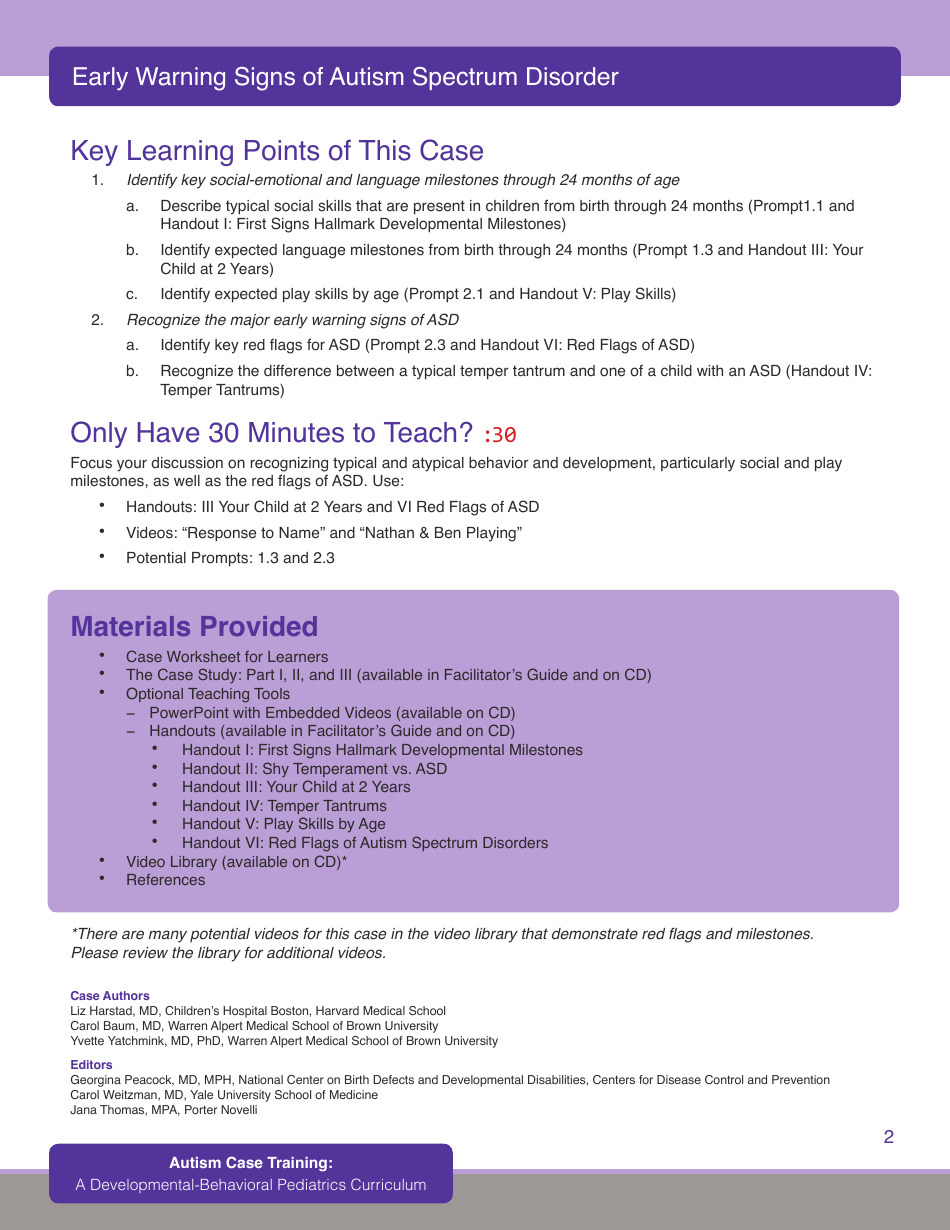 Early Warning Signs of Autism Spectrum Disorder - First Signs, Inc., Page 4