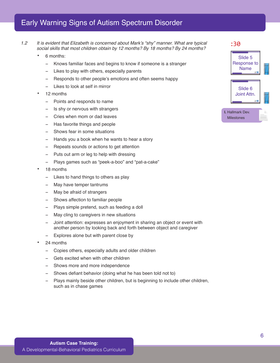 Early Warning Signs of Autism Spectrum Disorder - First Signs, Inc., Page 8