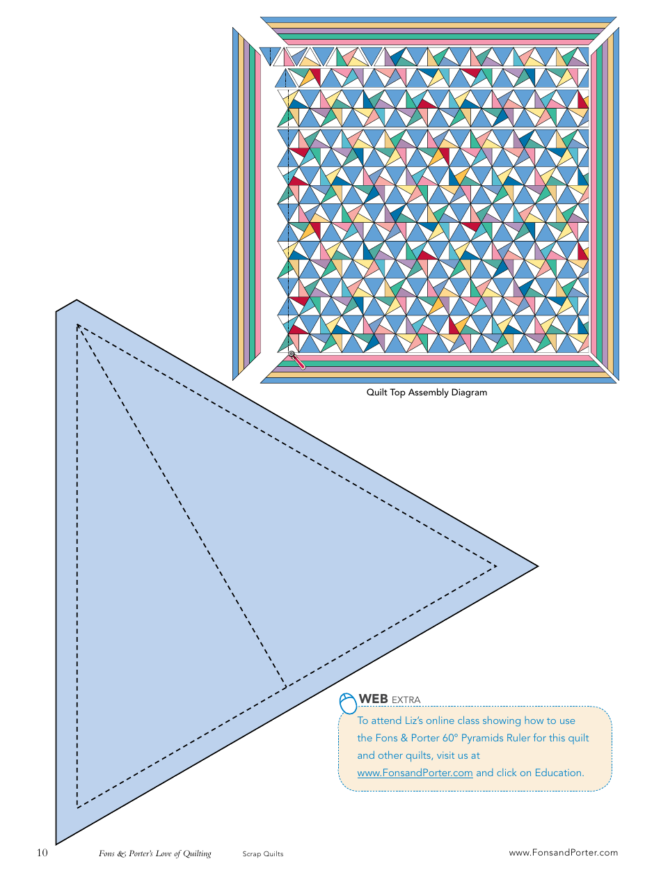 Pinwheel Scrap Quilt Pattern Template, Page 10