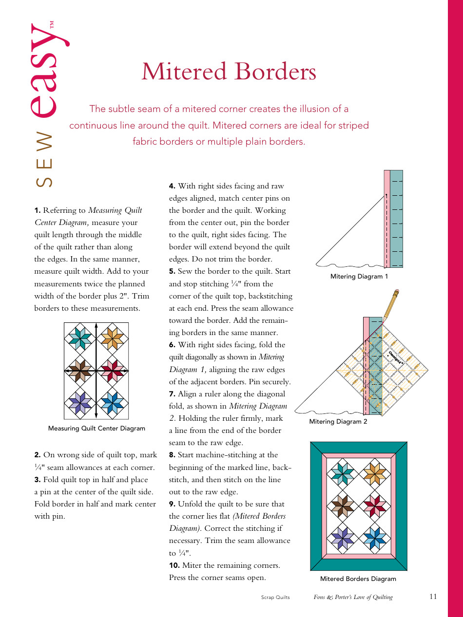 Pinwheel Scrap Quilt Pattern Template, Page 11