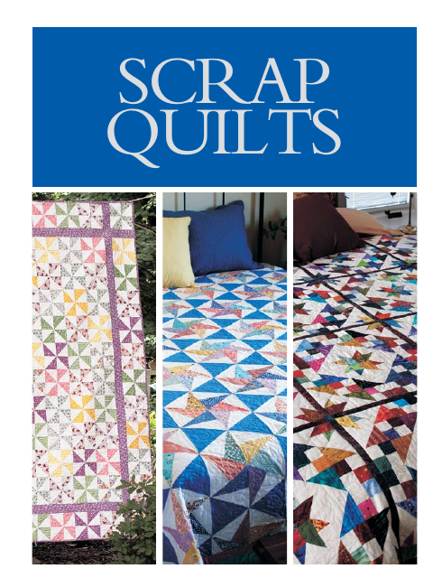 Pinwheel Scrap Quilt Pattern Template - Preview Image