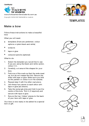 Document preview: Paper Bow Templates - for Teachers for Students