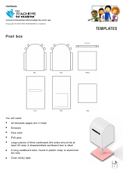 Document preview: Post Box Templates - for Teachers for Students