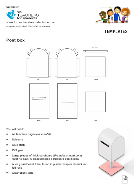 Post Box Template for Teachers and Students
