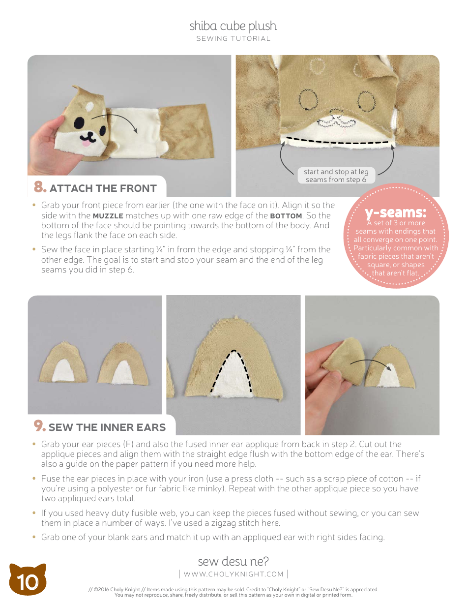 Shiba Cube Puppy Plush Template - Choly Knight, Page 10
