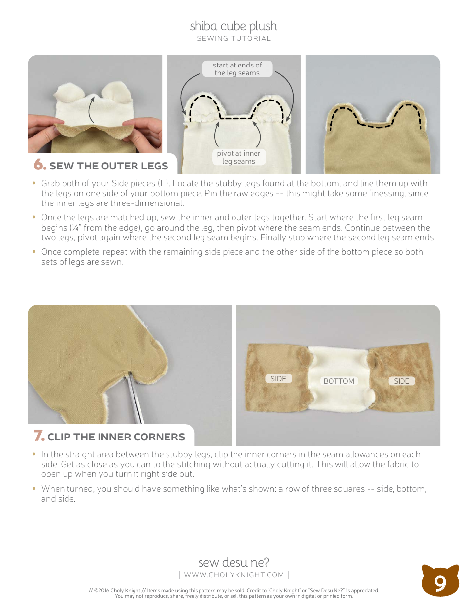 Shiba Cube Puppy Plush Template - Choly Knight, Page 9